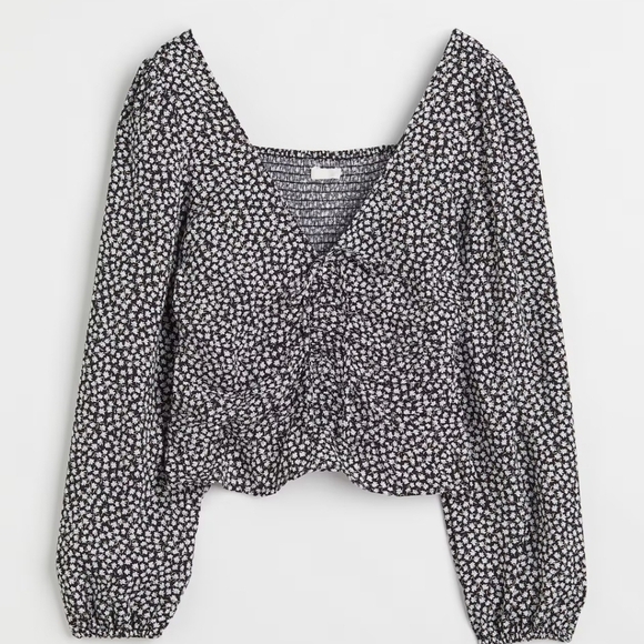 H&M Tops - H&M draped low cut blouse